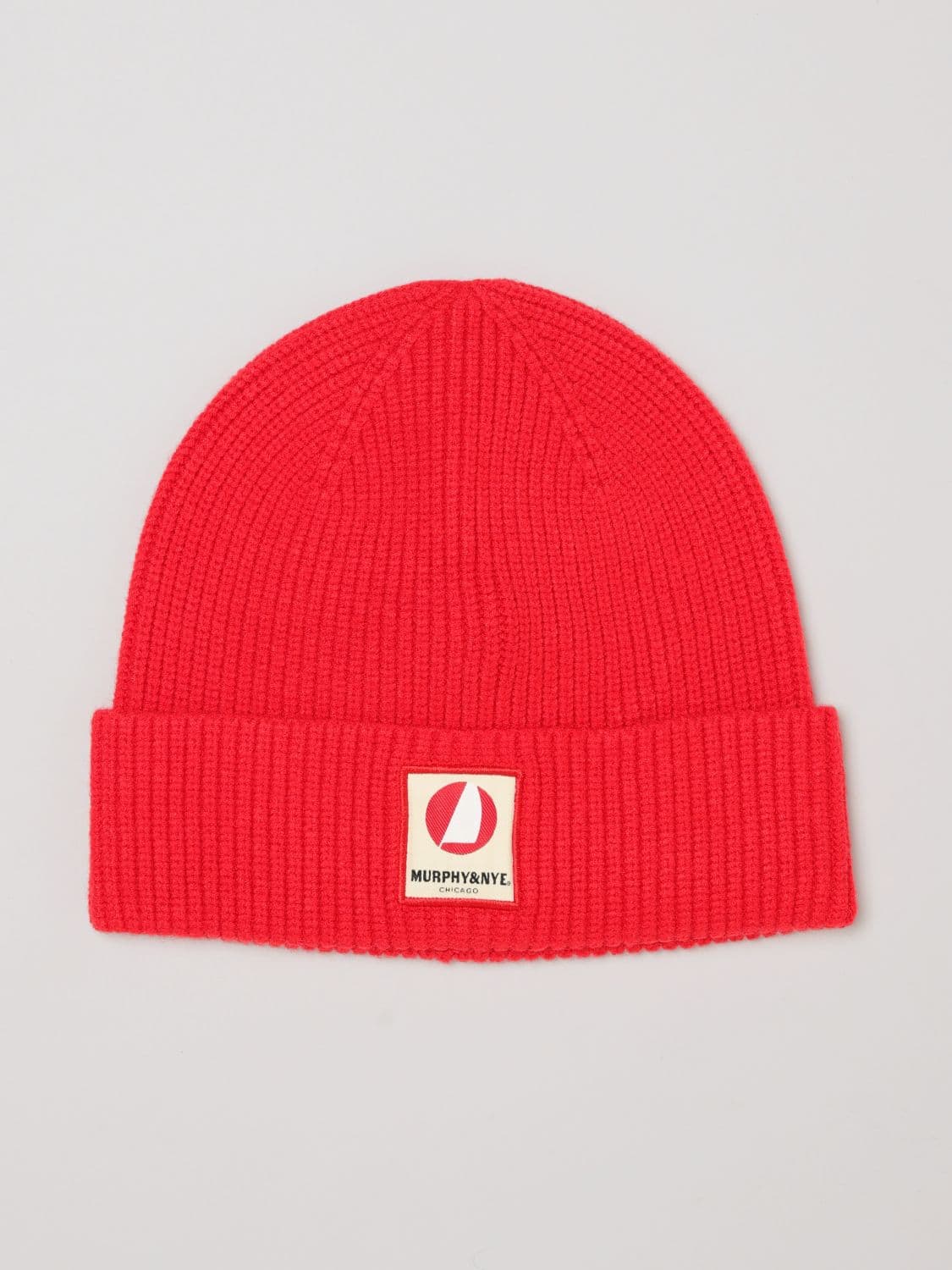Murphy & nye Cotton Beanie Hat with a Turn-Up Cuff and Logo Patch · OS