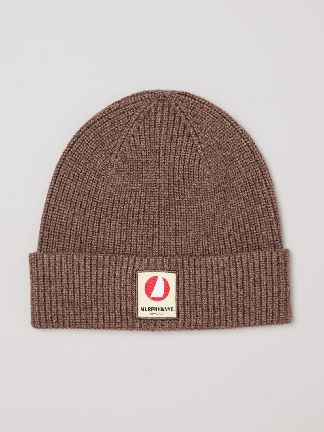 Murphy & nye Cotton Beanie Hat with a Turn-Up Cuff and Logo Patch · OS