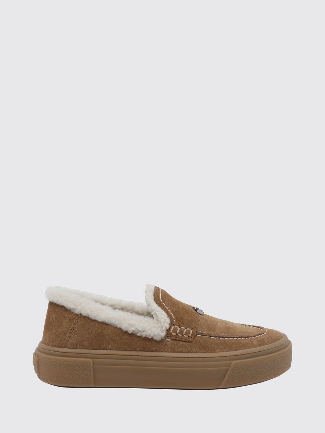 Hogan Crosswind Suede and Shearling Slip-On Trainers with Logo