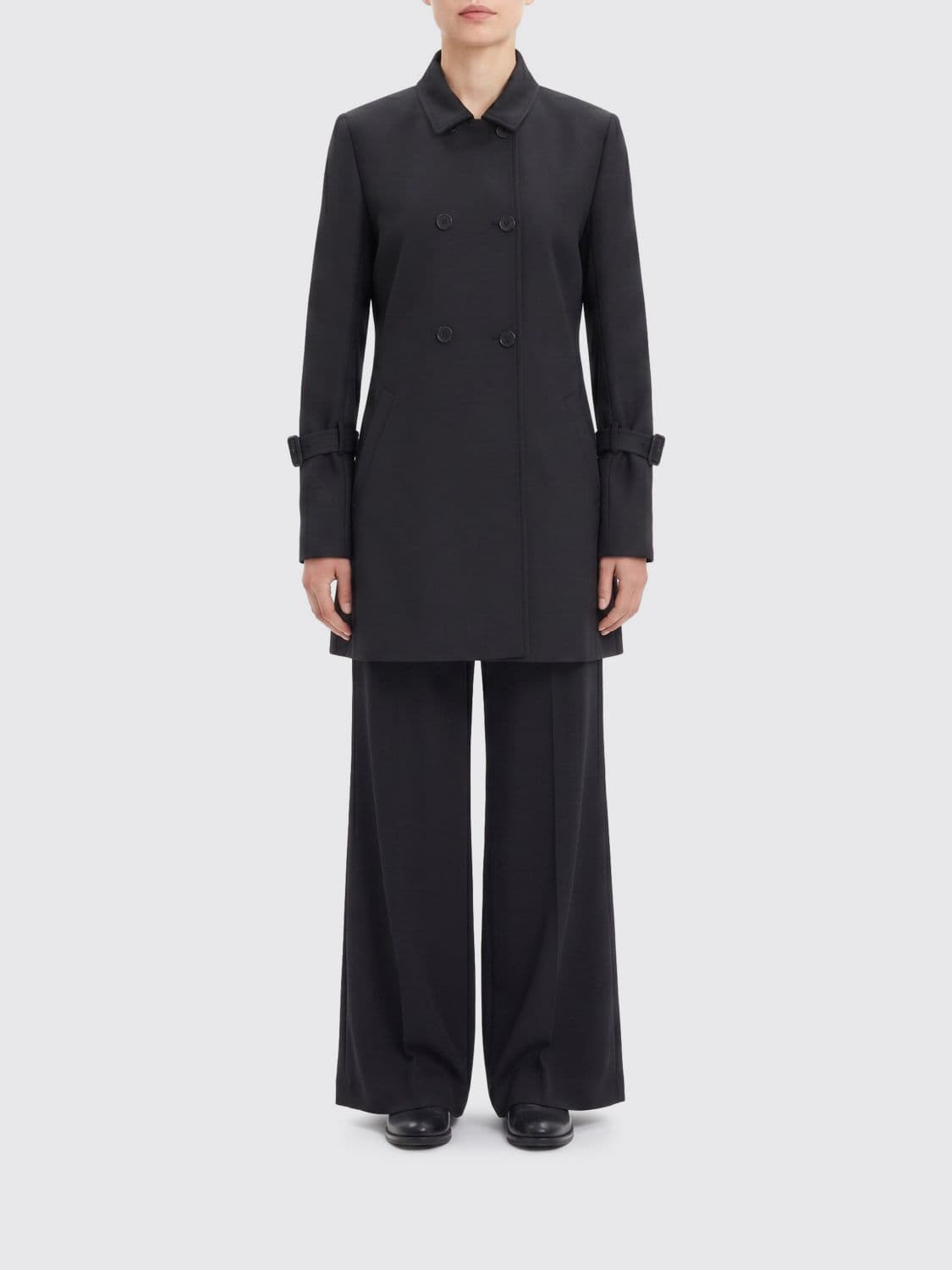 Courrèges Coat Woman color Black