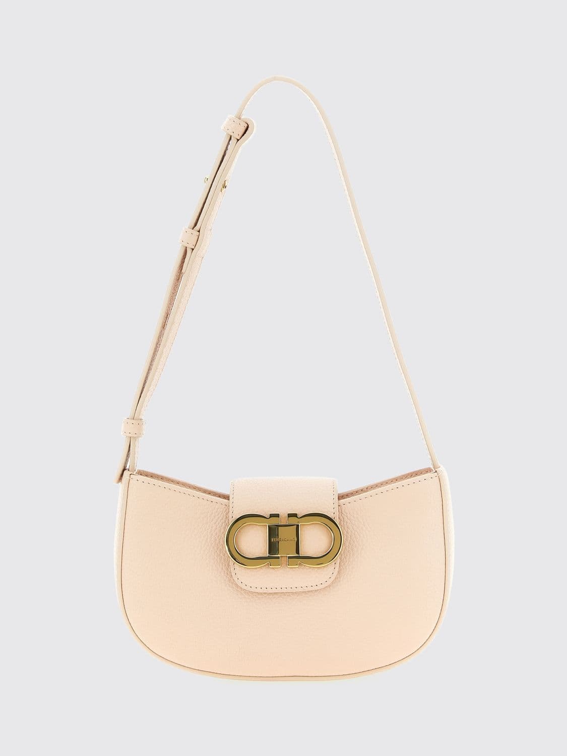 Ferragamo Mini Calfskin Leather Shoulder Bag with Gancini Logo · OS