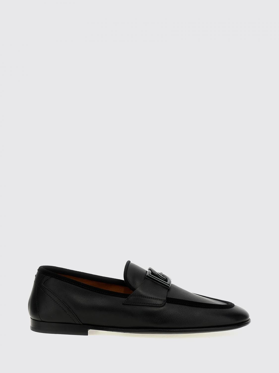 Dolce & Gabbana Erice Smooth Calfskin Leather Loafers with DG Logo Plaque