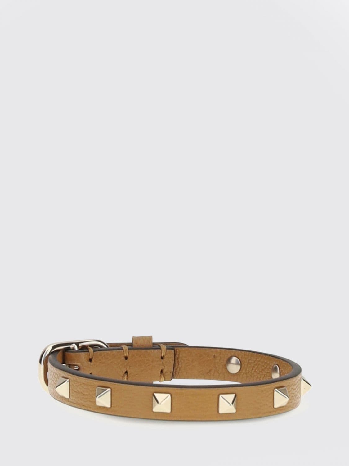 Valentino Garavani Rockstud Goatskin Leather Bracelet with Studs · OS
