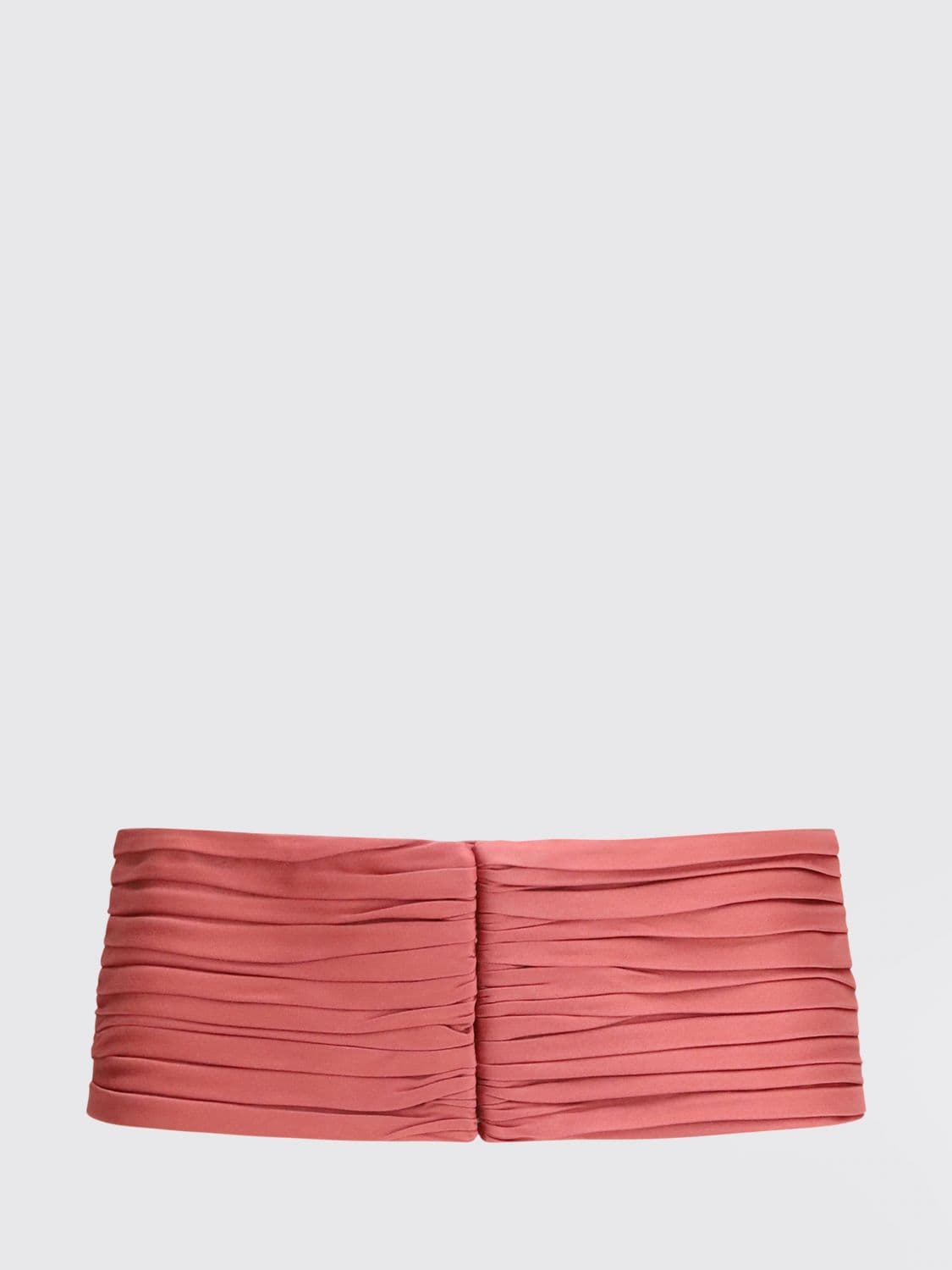 Valentino Garavani Cady Belt with Pleated Design and Hook Closure