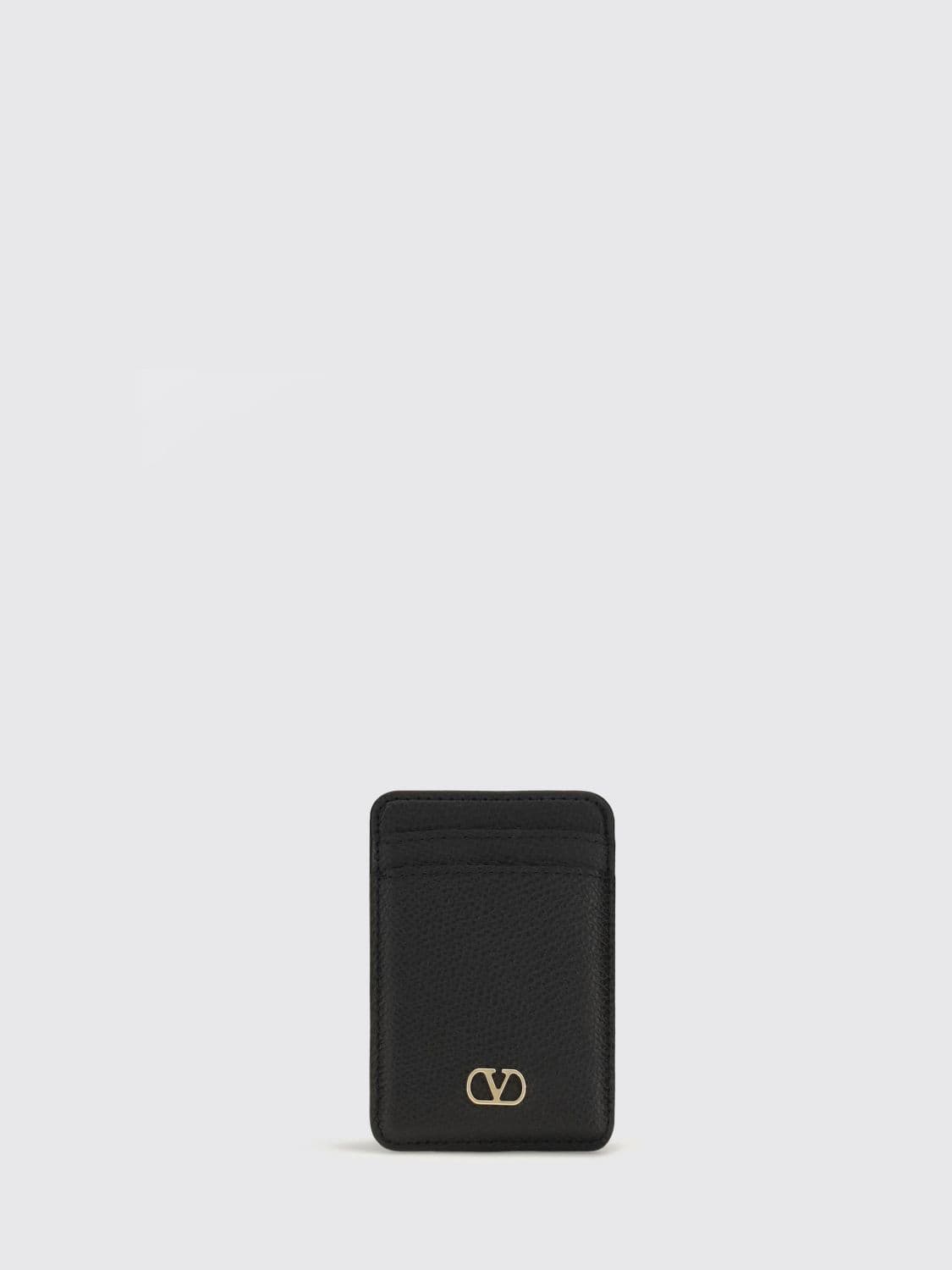 Valentino Garavani VLogo Signature Grained Calfskin Leather Card Holder · OS