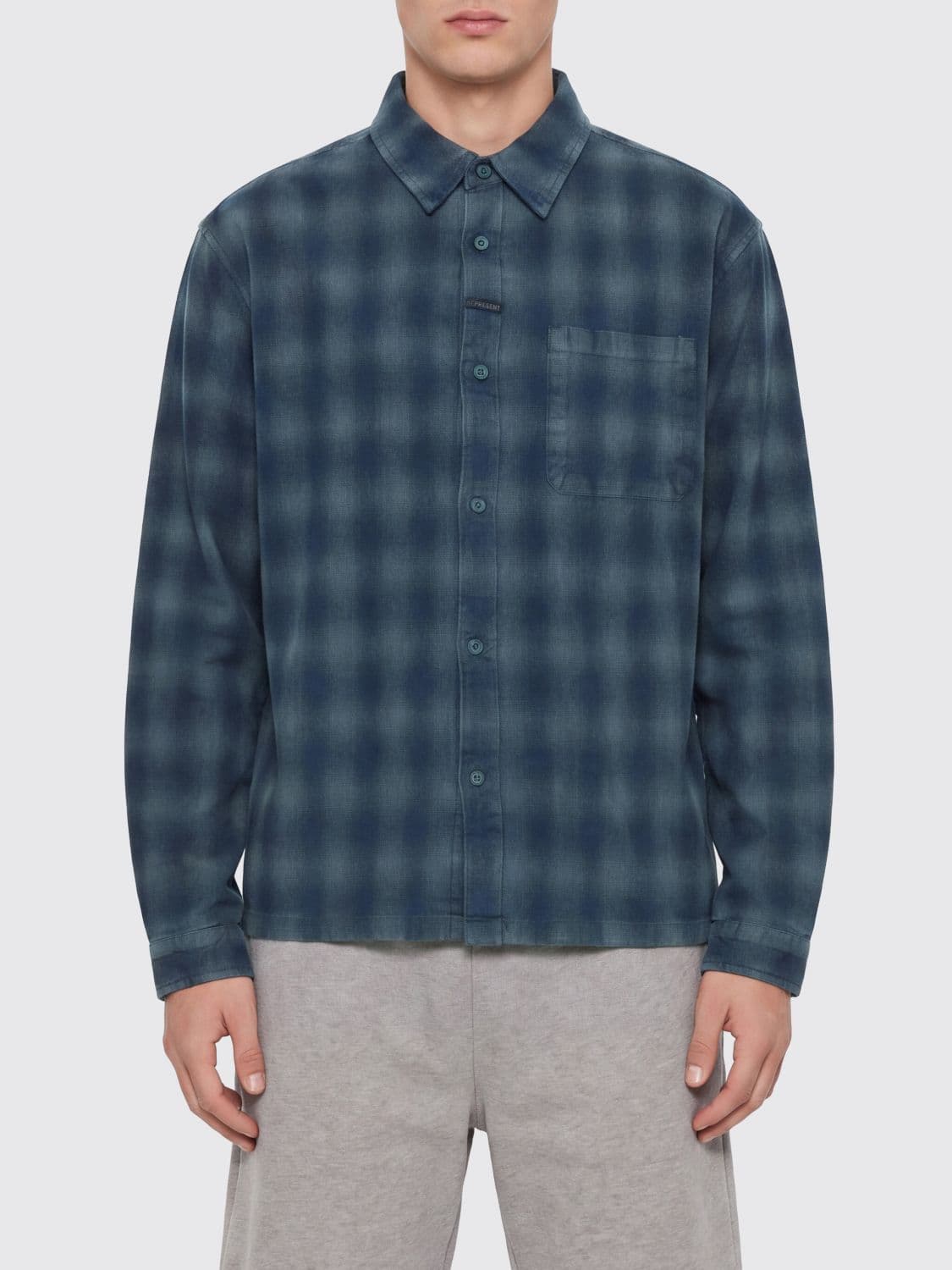 Represent Check Cotton Shirt with Chest Patch Pockets