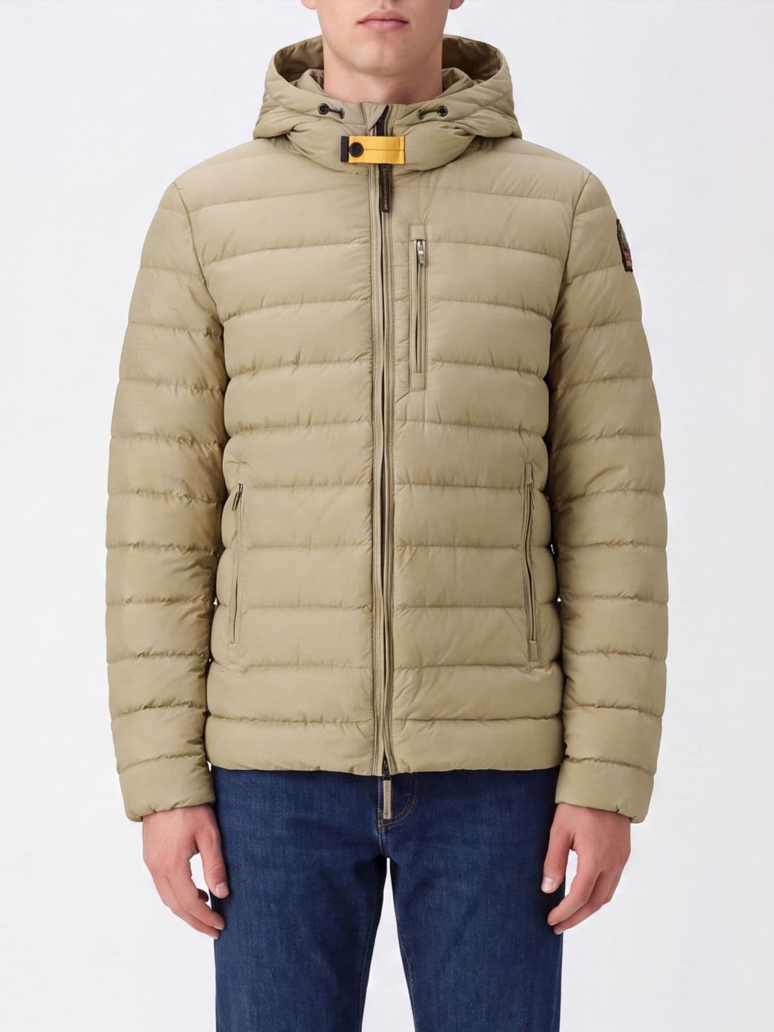 Parajumpers Hooded Quilted Nylon Down Jacket with Zip Closure