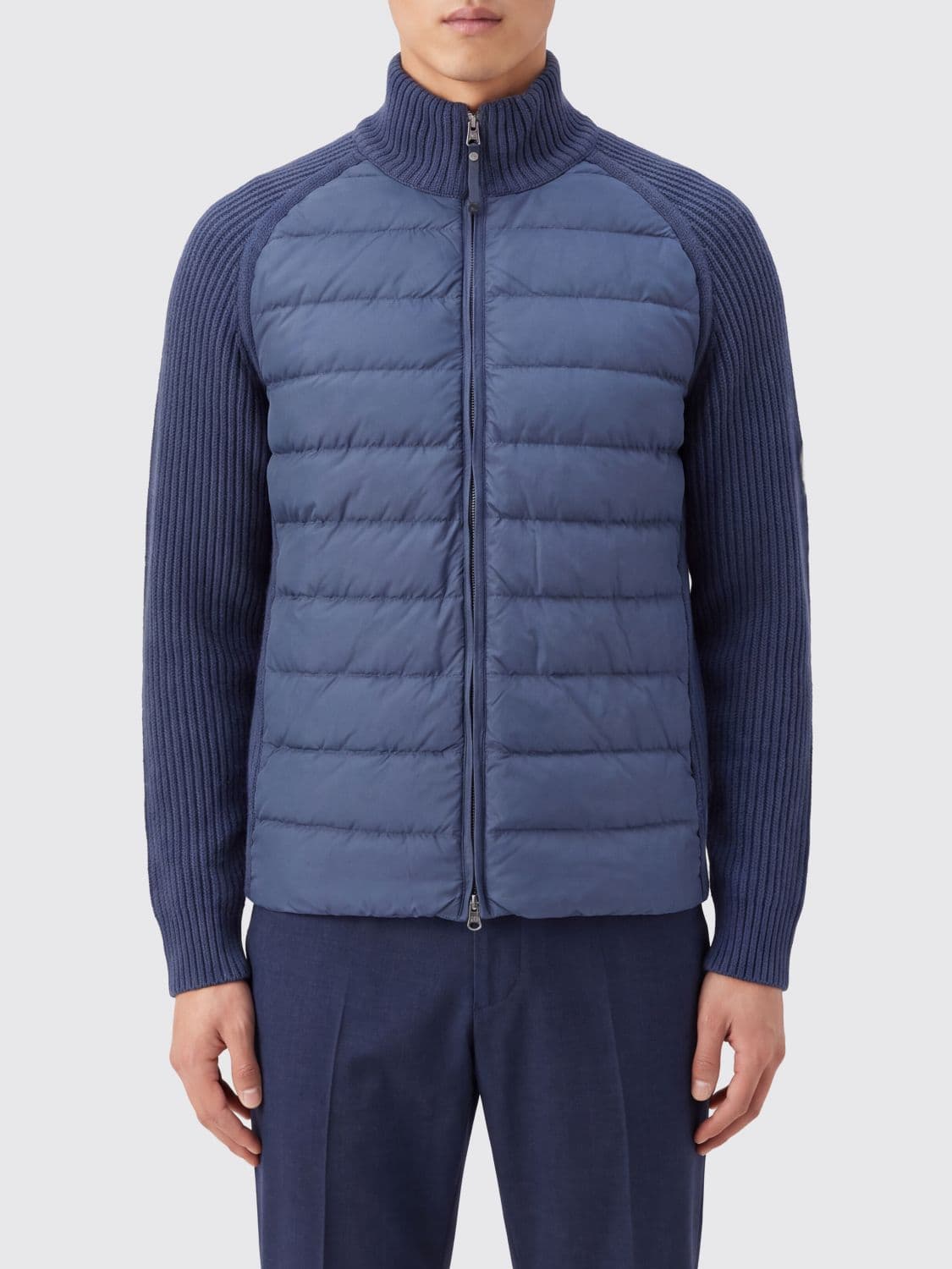 Parajumpers Olmo Hybrid Wool and Quilted Nylon Cardigan