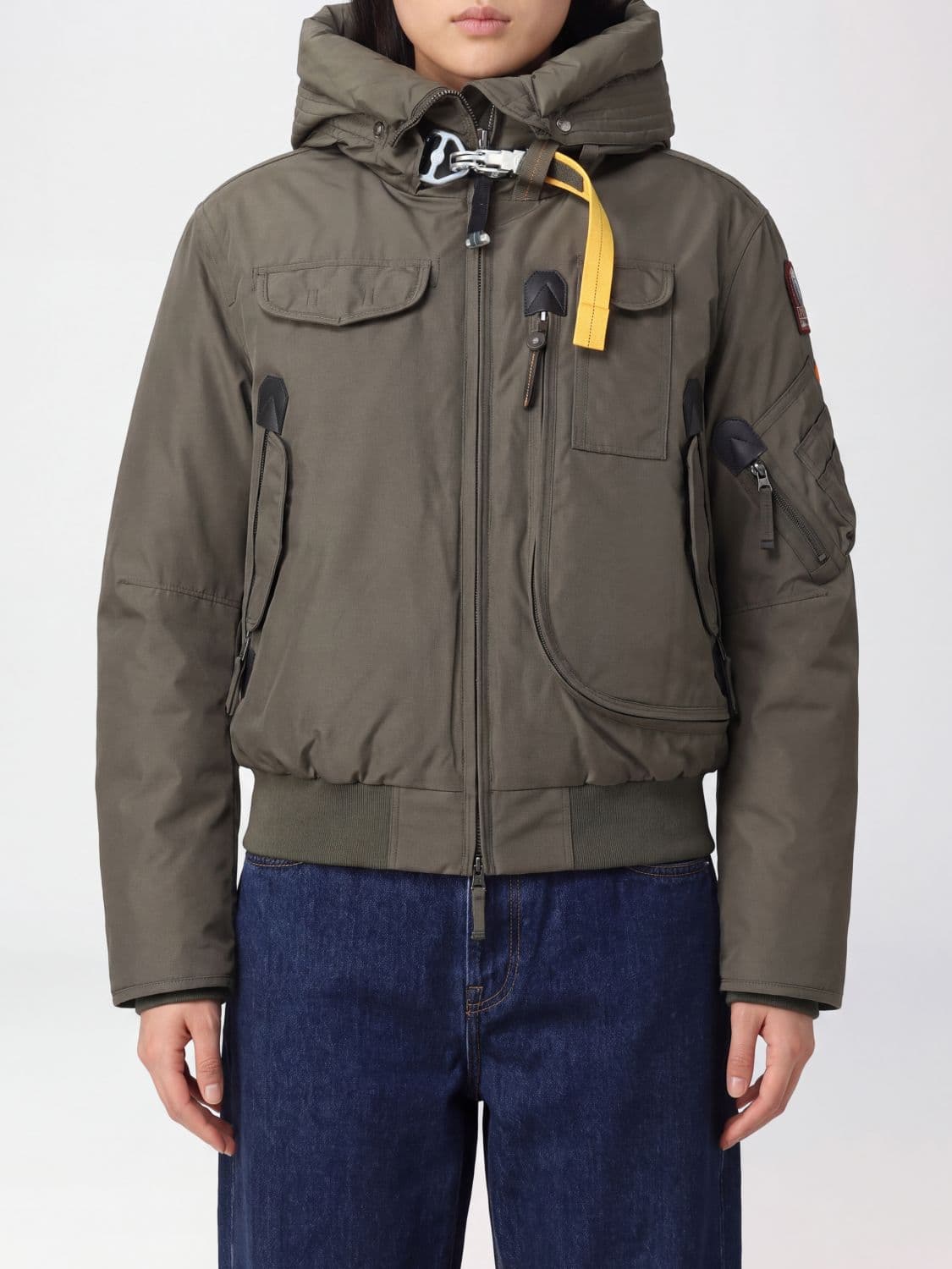 Parajumpers Gobi Recycled Nylon Bomber Jacket with Hood and Hook