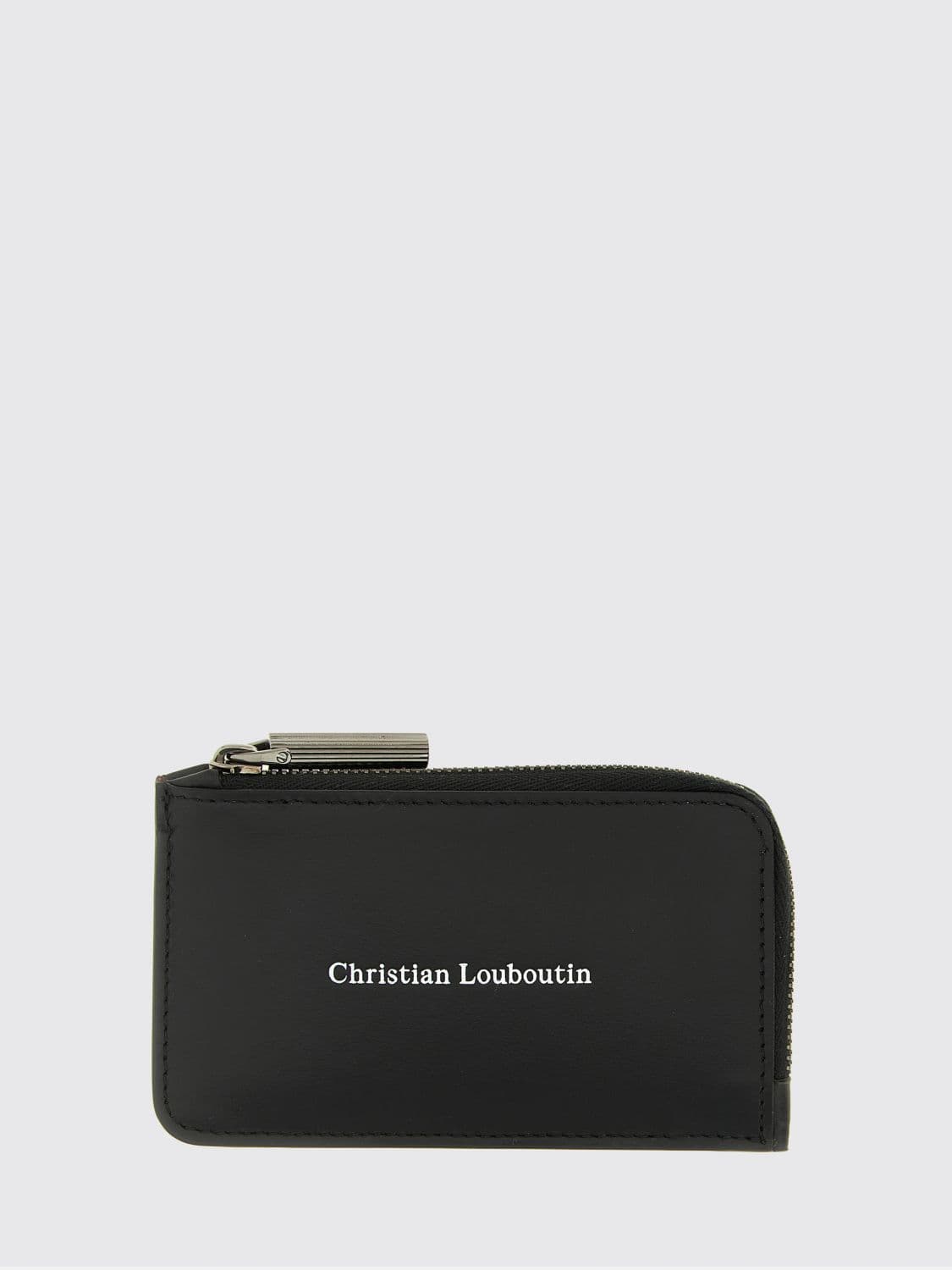 Christian Louboutin Calf Leather Card Holder with Zip and Logo · OS