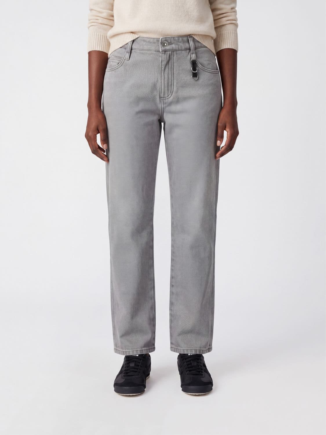 Ermanno Scervino Mid-Rise Straight-Leg Jeans in Denim with Keychain