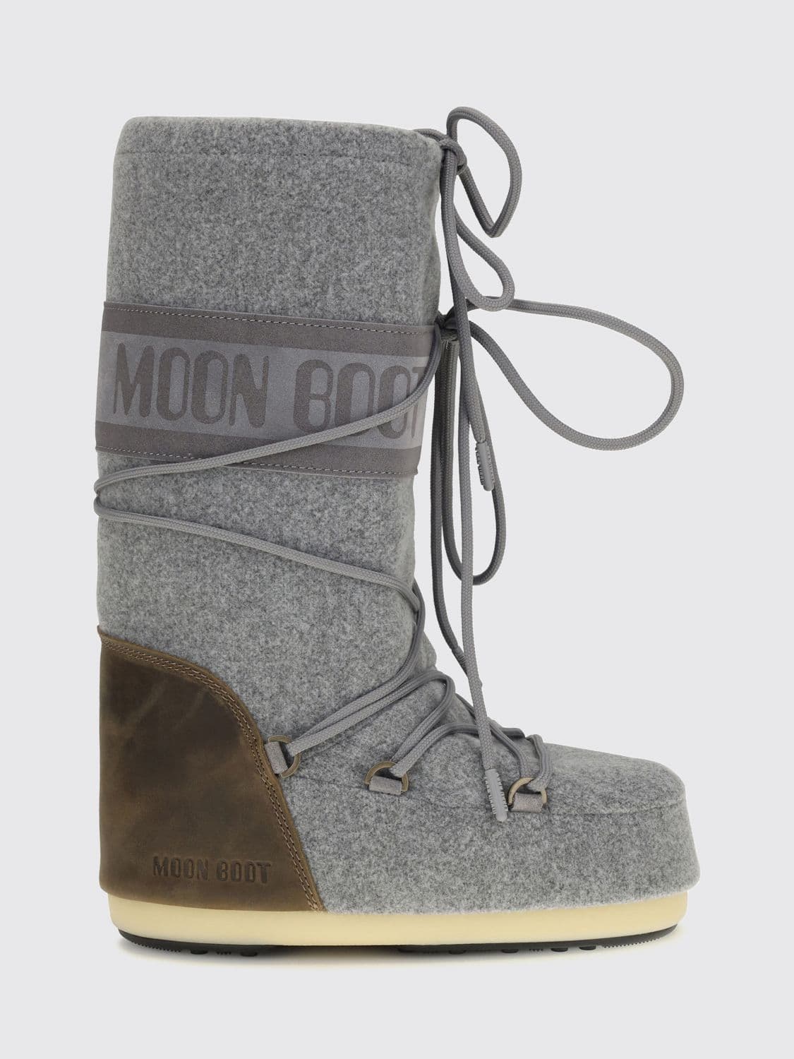 Moon Boot Icon Nubuck and Wool Felt Snow Boots