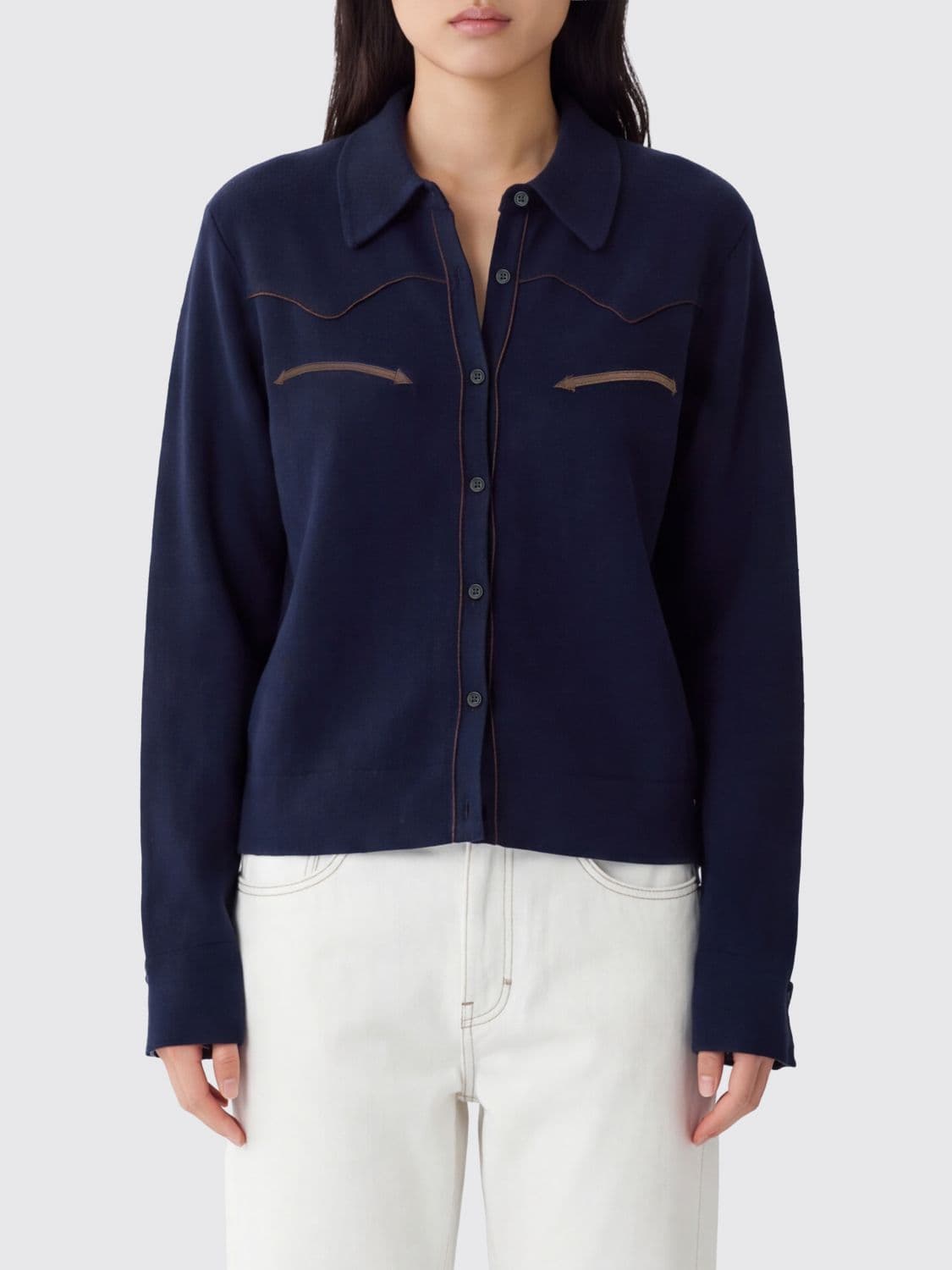 Guest In Residence Shirt Woman color Blue