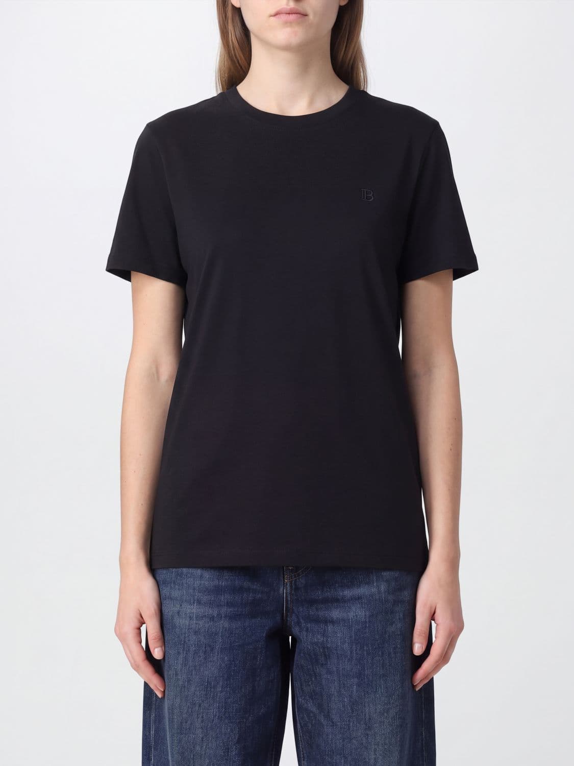 Balmain Cotton Crewneck T-shirt with a Tone-on-Tone Embossed Logo