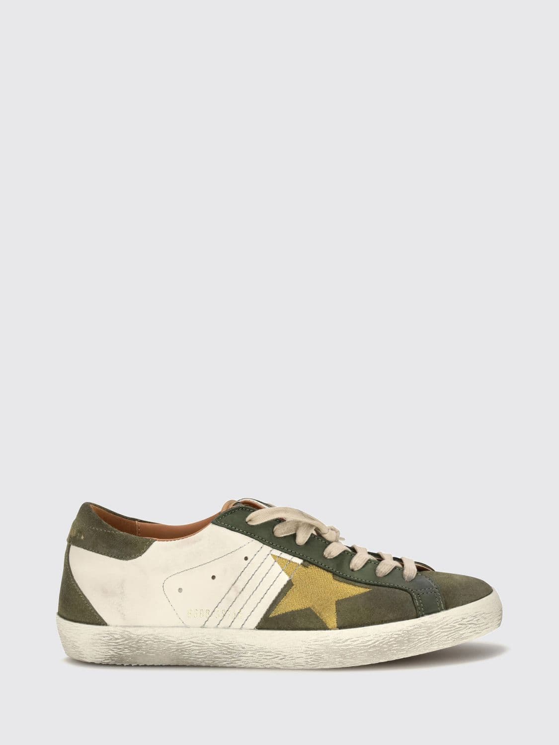 Golden Goose Super-Star Calf Leather Sneakers with Distressed Effect
