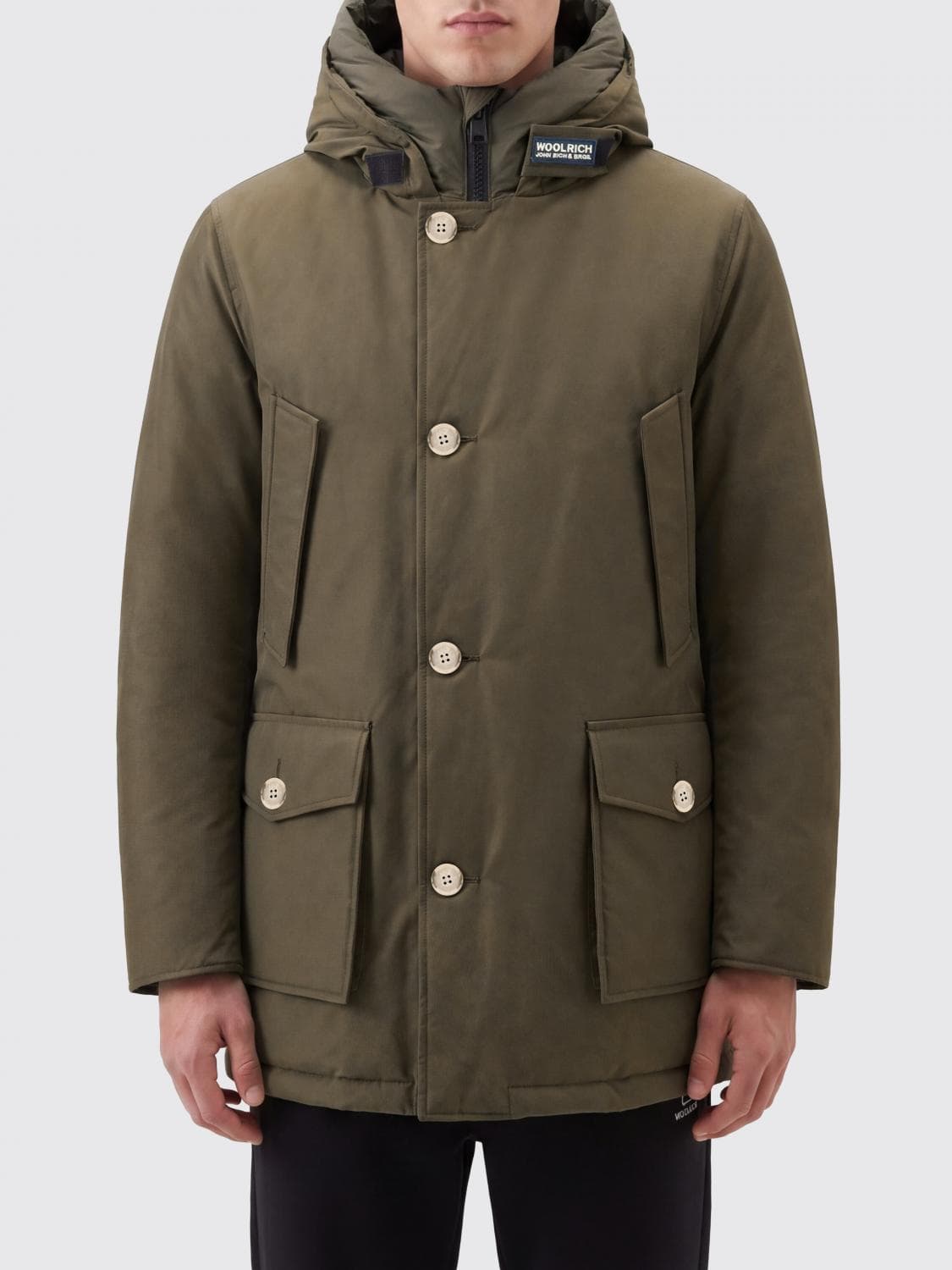 Woolrich Arctic Technical Fabric Parka with Padded Hood