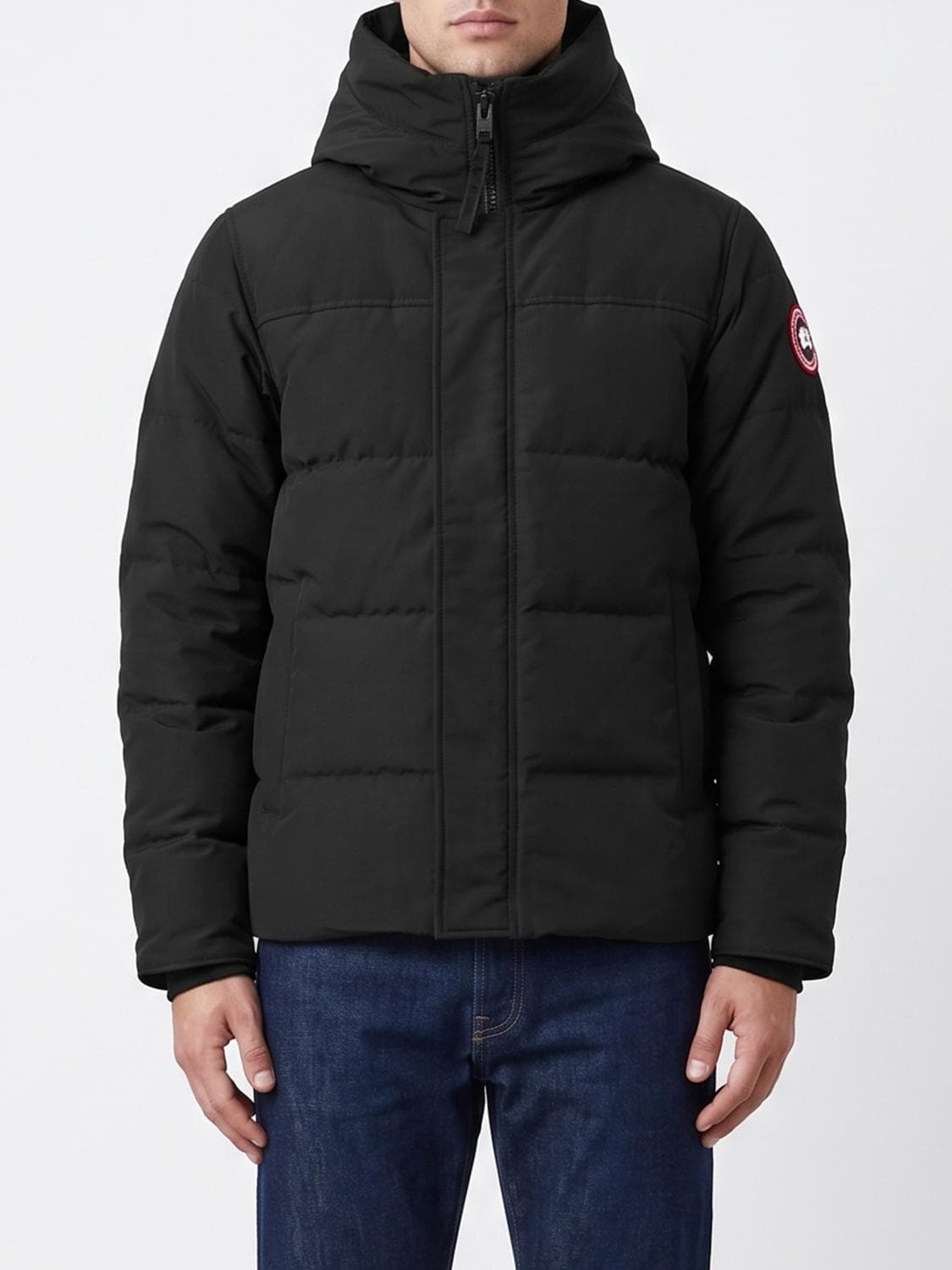Canada Goose MacMillan Down-Filled Parka with a Fixed Hood and Appliqué Logo