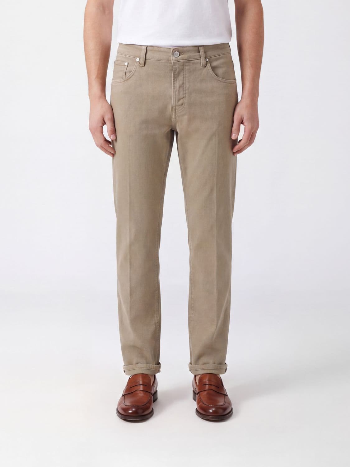 Pt Torino Five-Pocket Straight-Leg Jeans in Cotton Denim