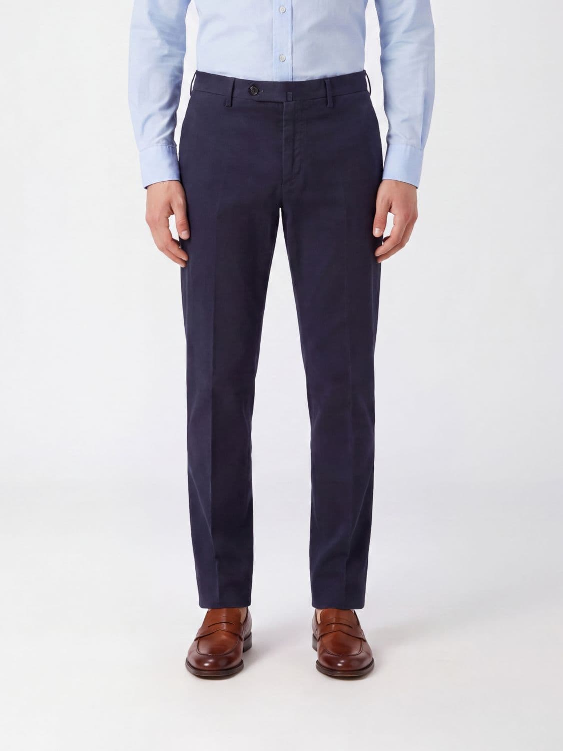 Pt Torino Slim Fit Stretch-Cotton Tailored Trousers with Slash Pockets
