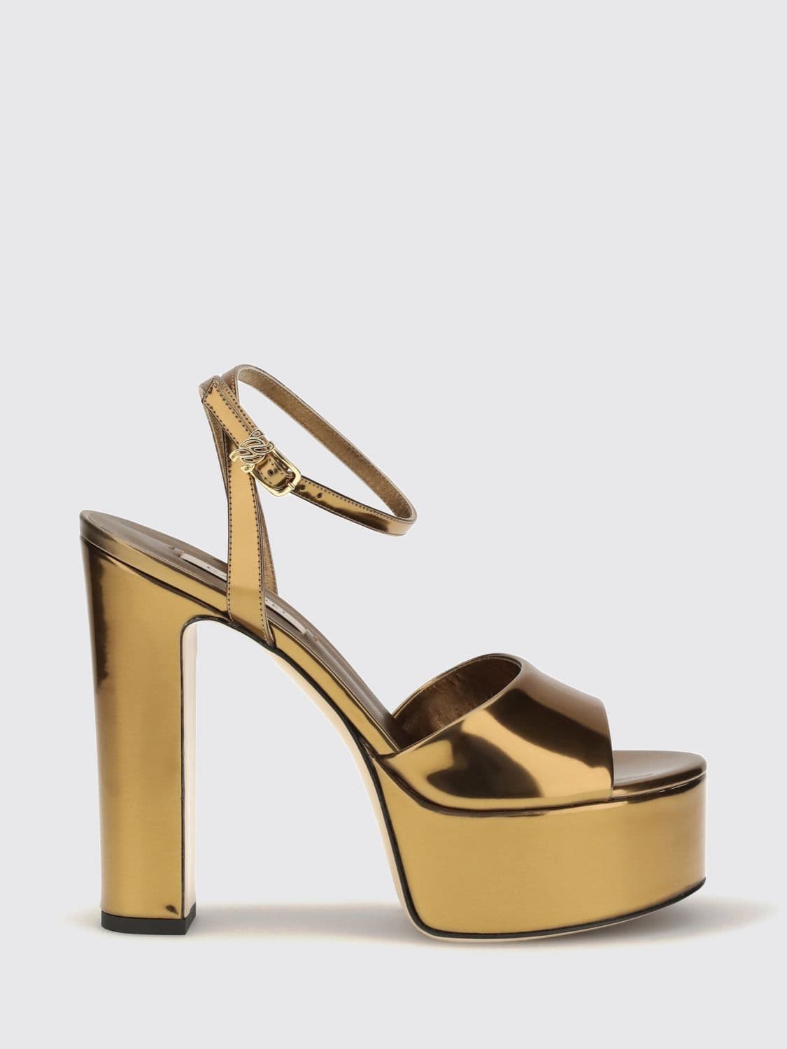 Casadei Patty Interstellar Patent Leather High-Heeled Platform Sandals