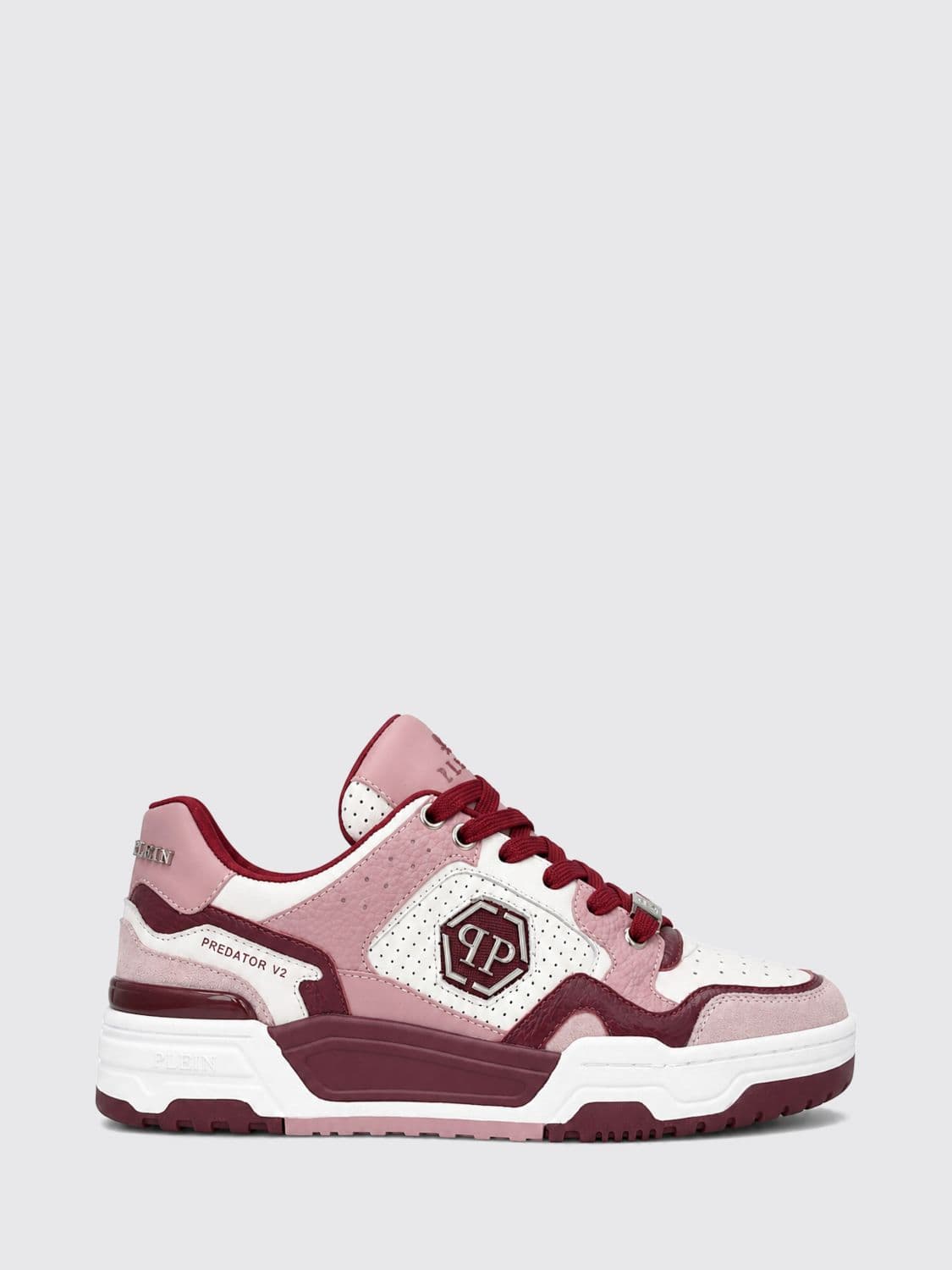 Philipp Plein Predator V2 Low-Top Leather Trainers with Hexagon Logo