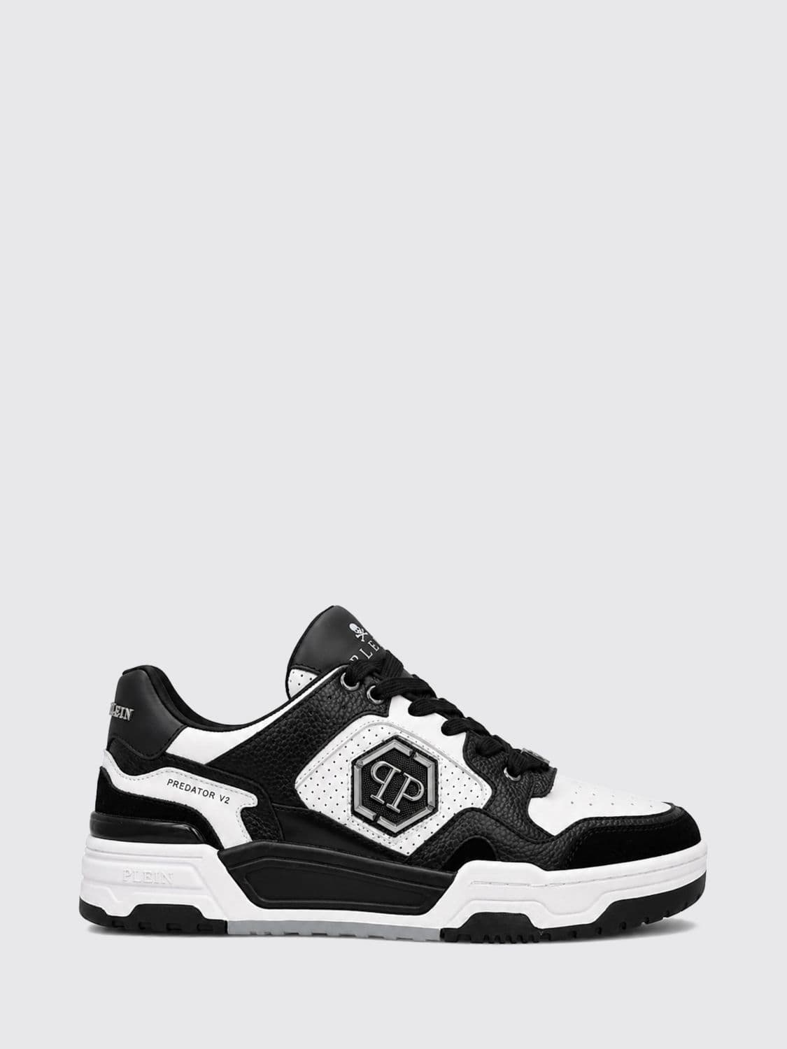 Philipp Plein Predator V2 Low-Top Leather Trainers with Hexagon Logo