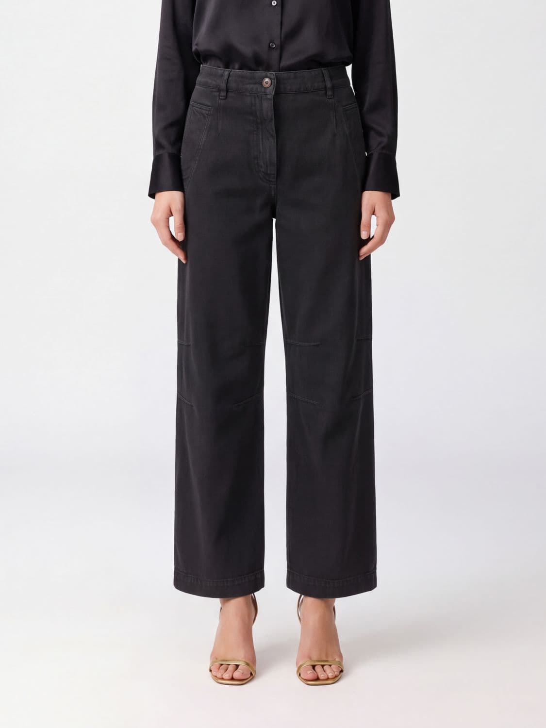 Dries Van Noten Norman Mid-Rise Flared Cotton Trousers