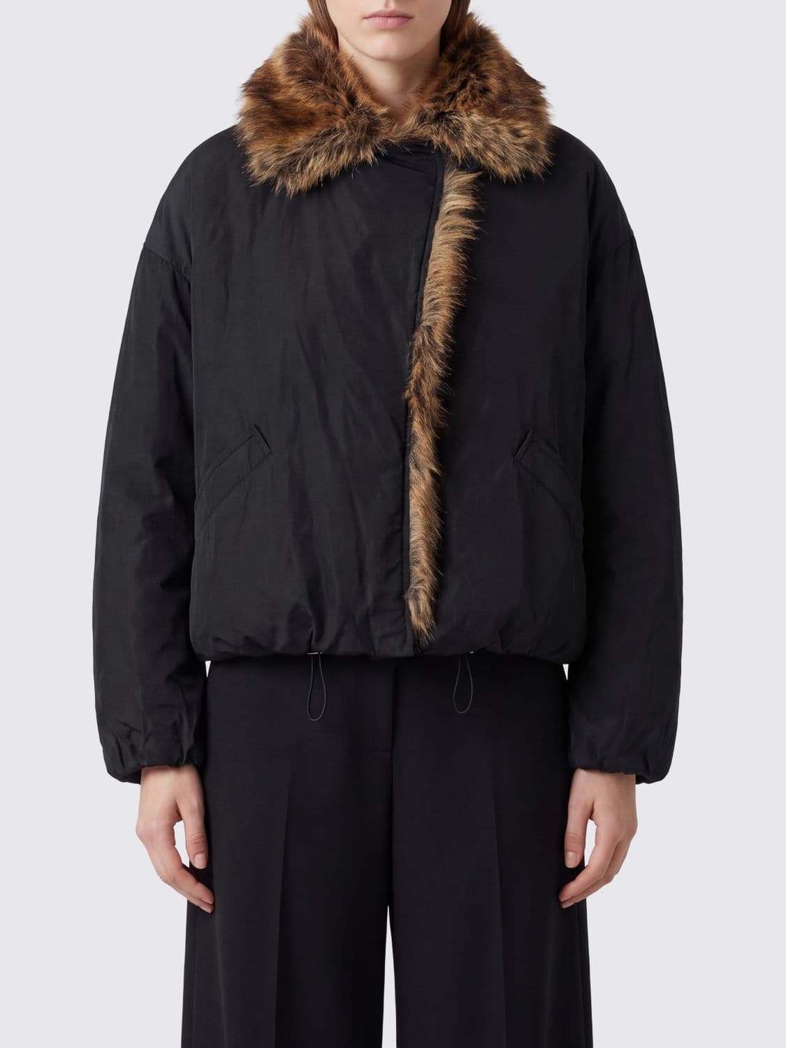Isabel Marant Charone Relaxed-Fit Faux Fur Bomber Jacket