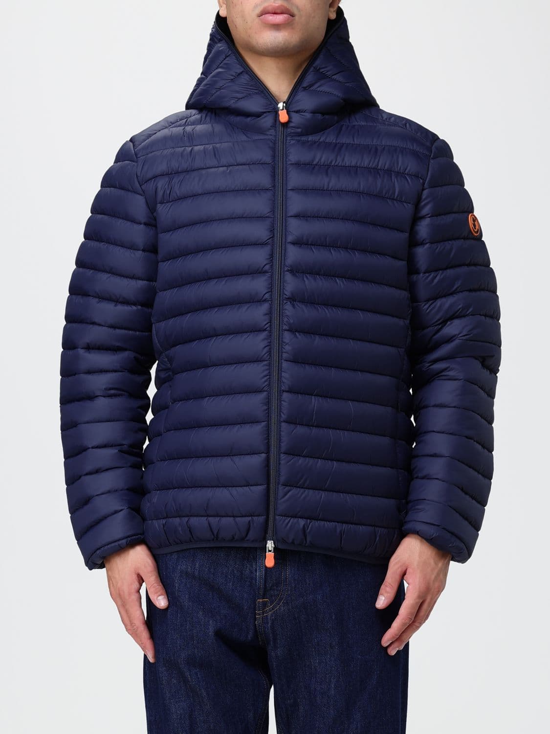 Save The Duck Short Quilted Nylon Puffer Jacket with Hood and Zip Closure