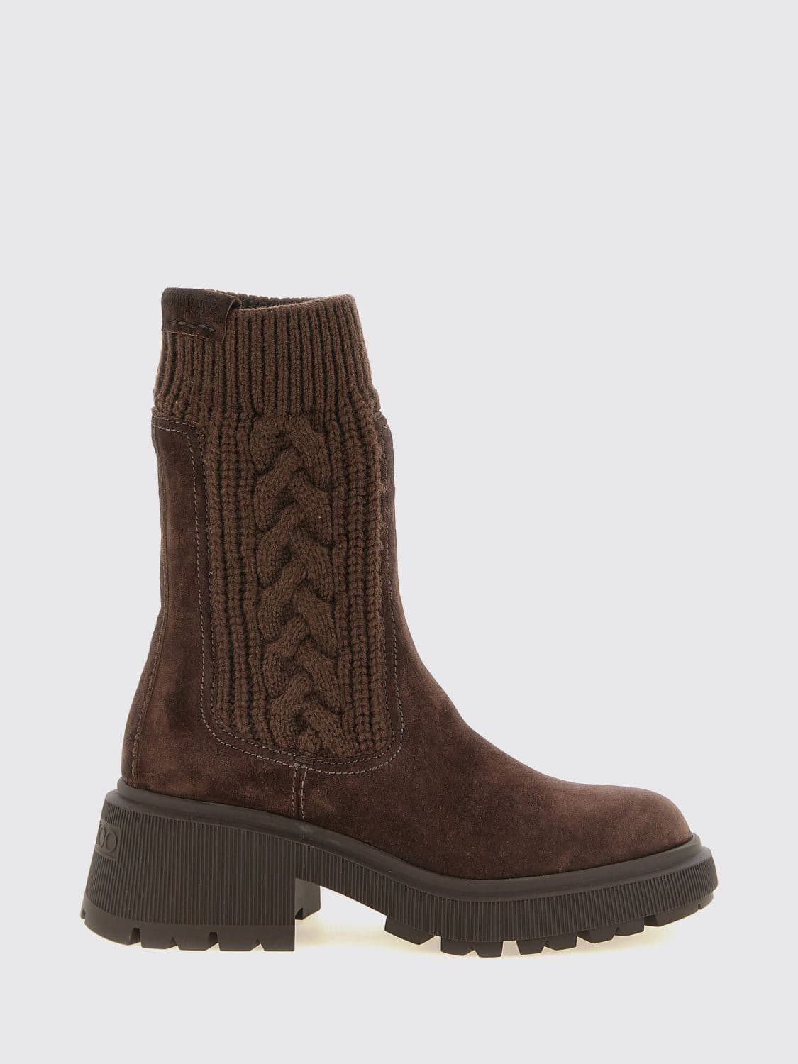 Jimmy Choo Tamia Suede Chelsea Boots with a Lug Sole