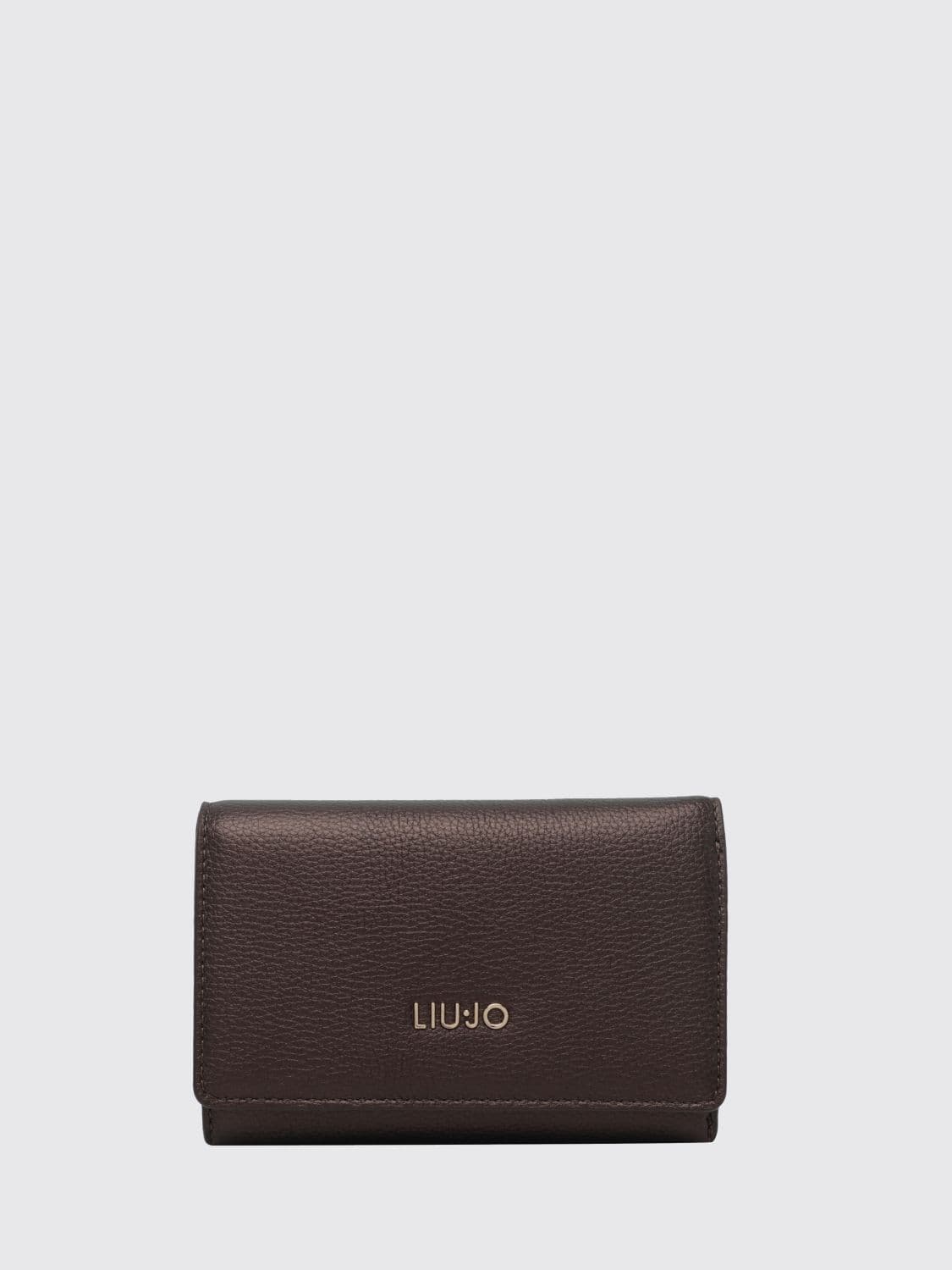 Liu Jo Rectangular Wallet in Faux Leather with Metallic Logo