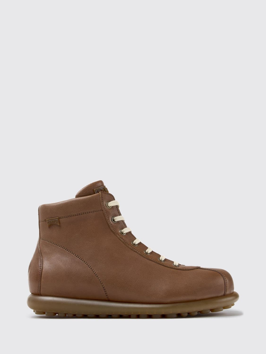 Camper Pelotas Lace-Up Leather Ankle Boots with Side Zip
