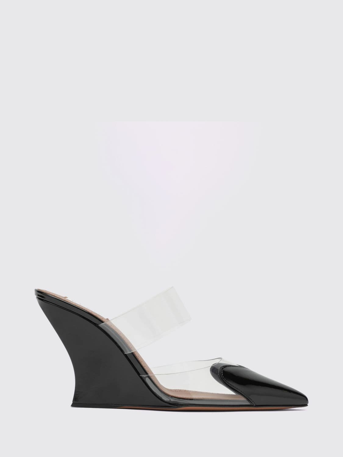Alaïa Le Caur Heart-Print Patent Leather High-Heel Mules