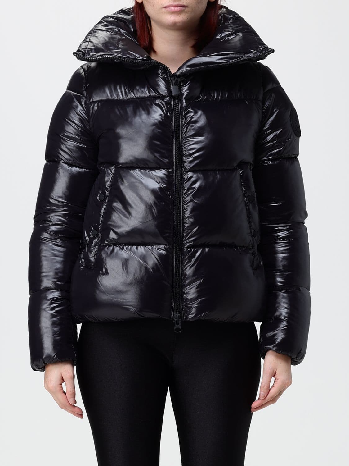Save The Duck Short Polyester Puffer Jacket with High Neck and ThermoPlume Padding