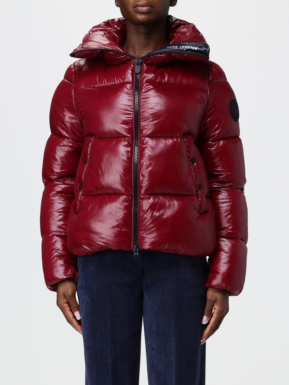 Save The Duck Short Polyester Puffer Jacket with High Neck and ThermoPlume Padding