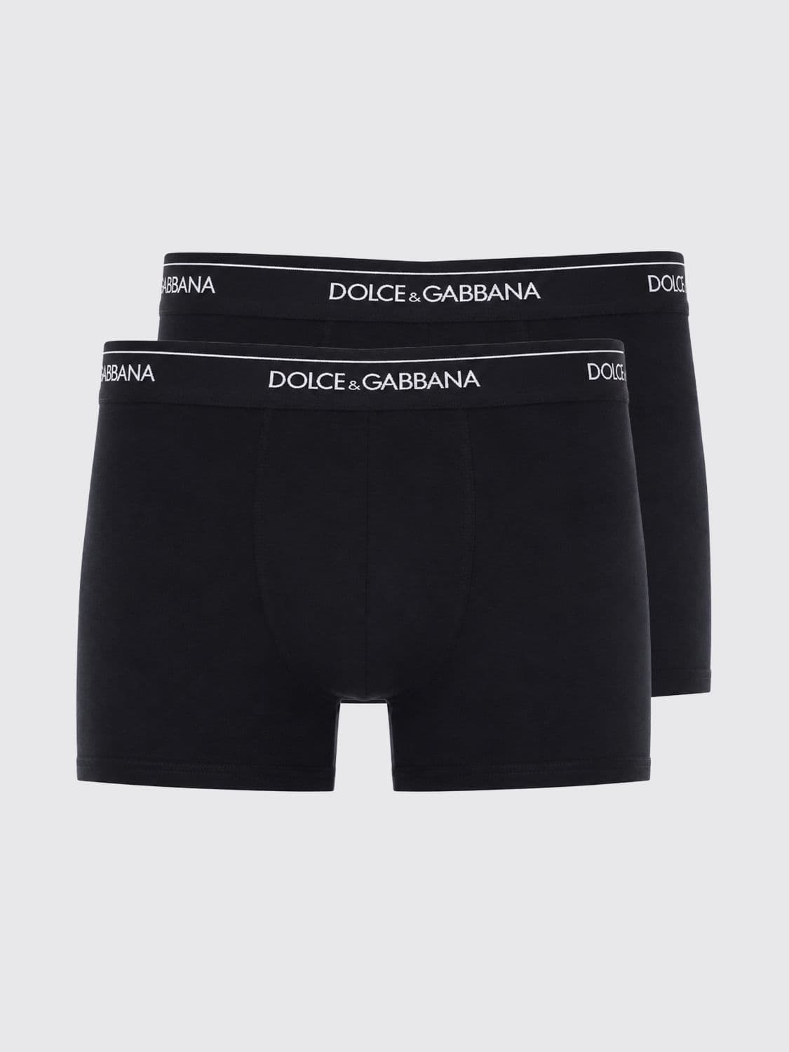 Dolce & Gabbana Set of Two Stretch Cotton Trunks with Logo