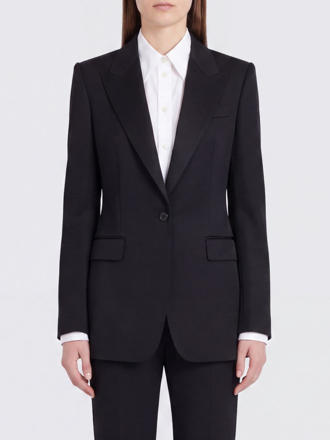 Dolce & Gabbana Single-Breasted Cropped Blazer in Viscose Blend with Lapels · 40