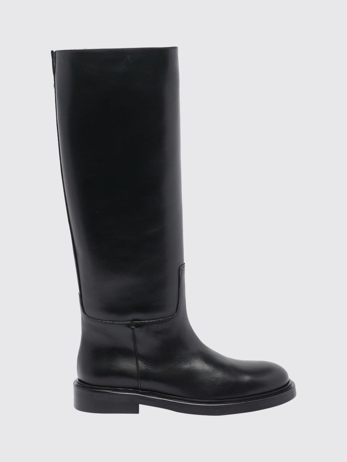 Poeve Knee-High Calfskin Leather Boots with Side Zip
