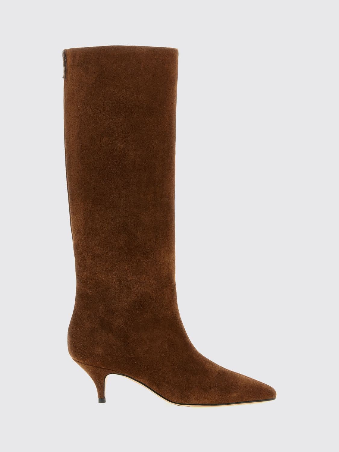 Fabiana Filippi Suede Knee-High Boots with a Medium Heel
