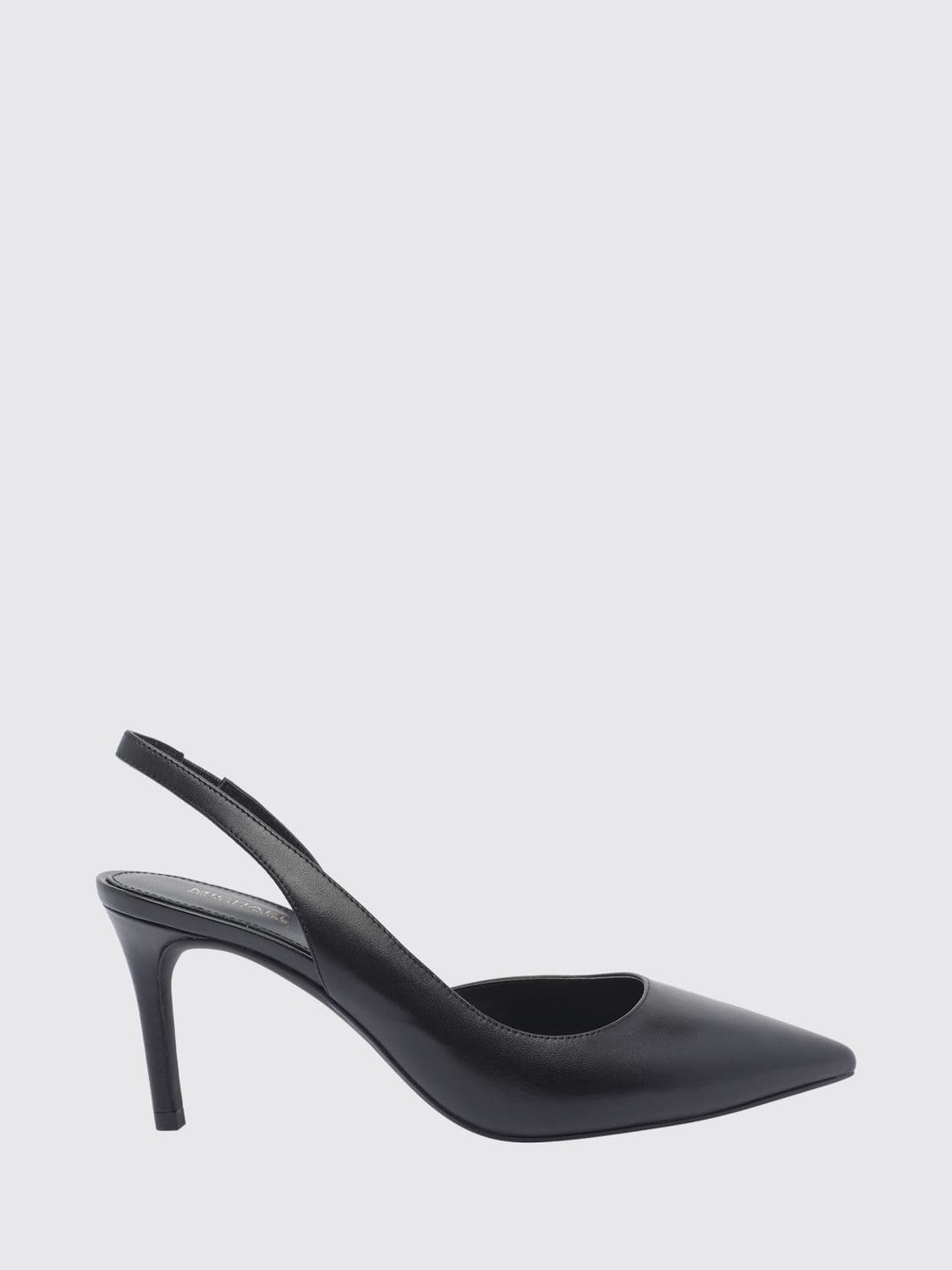 Michael Kors Alina Flex Leather Mid-Heel Slingback Pumps with Almond Toe