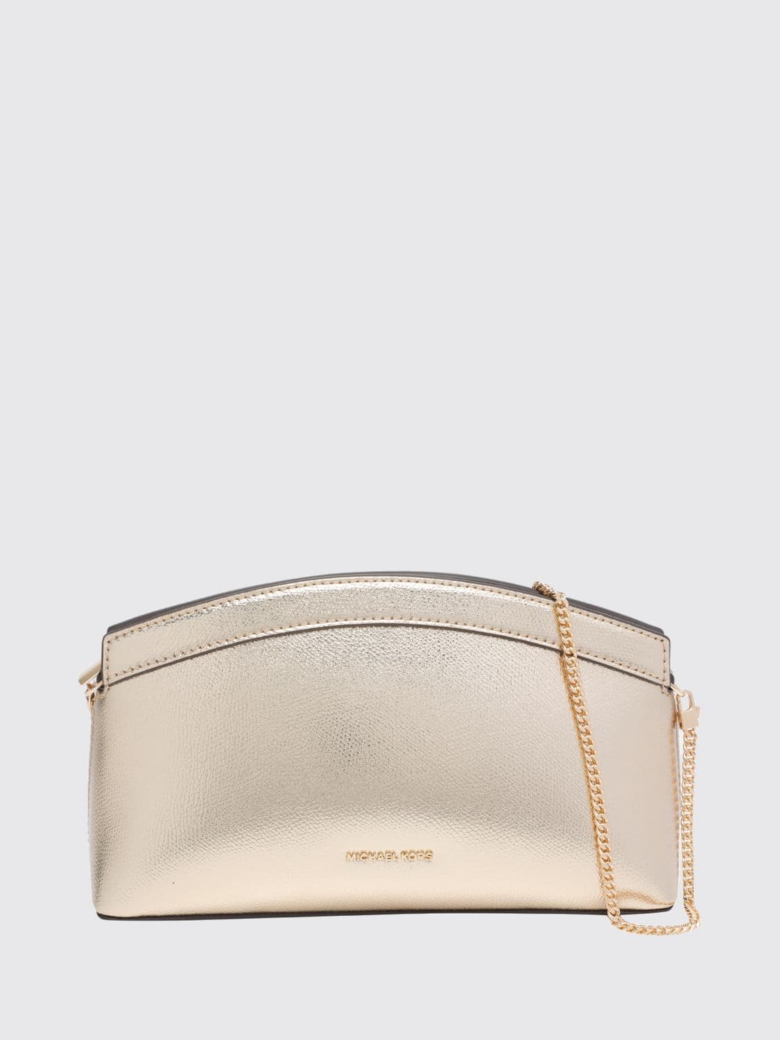 Michael Kors Athena Laminated Leather Clutch with Chain Strap · OS