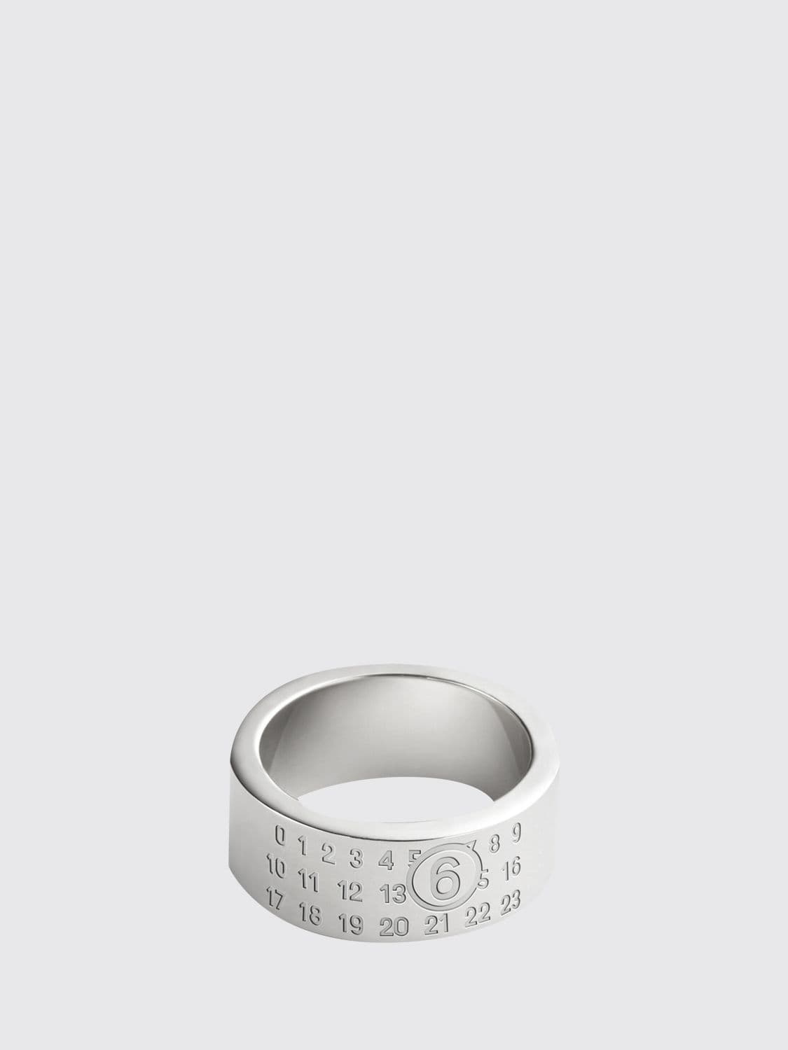 Mm6 Maison Margiela Brass Band Ring with Engraved Numeric Logo
