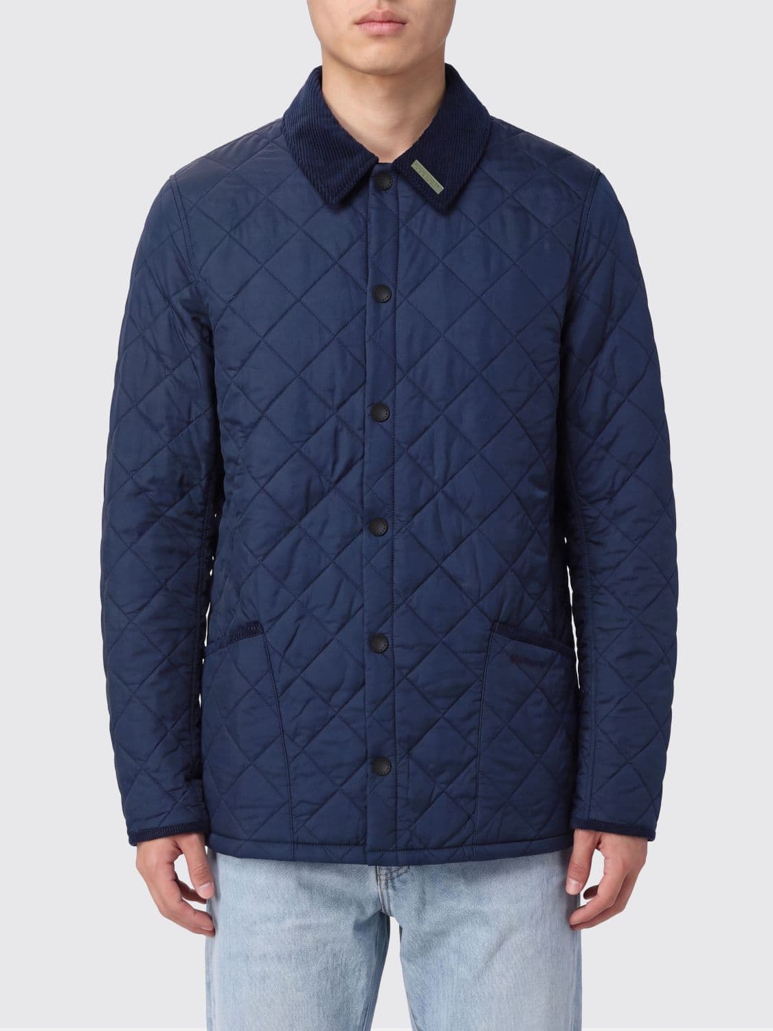 Barbour Heritage Quilted Nylon Jacket with Velvet Collar