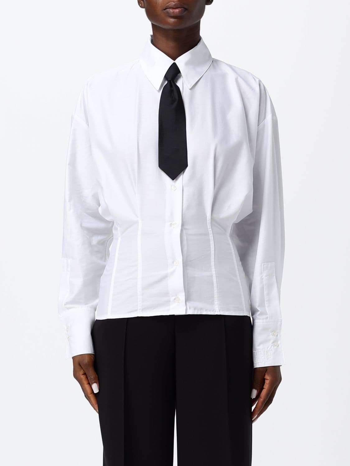 Elisabetta Franchi Cotton Poplin Shirt with Classic Collar