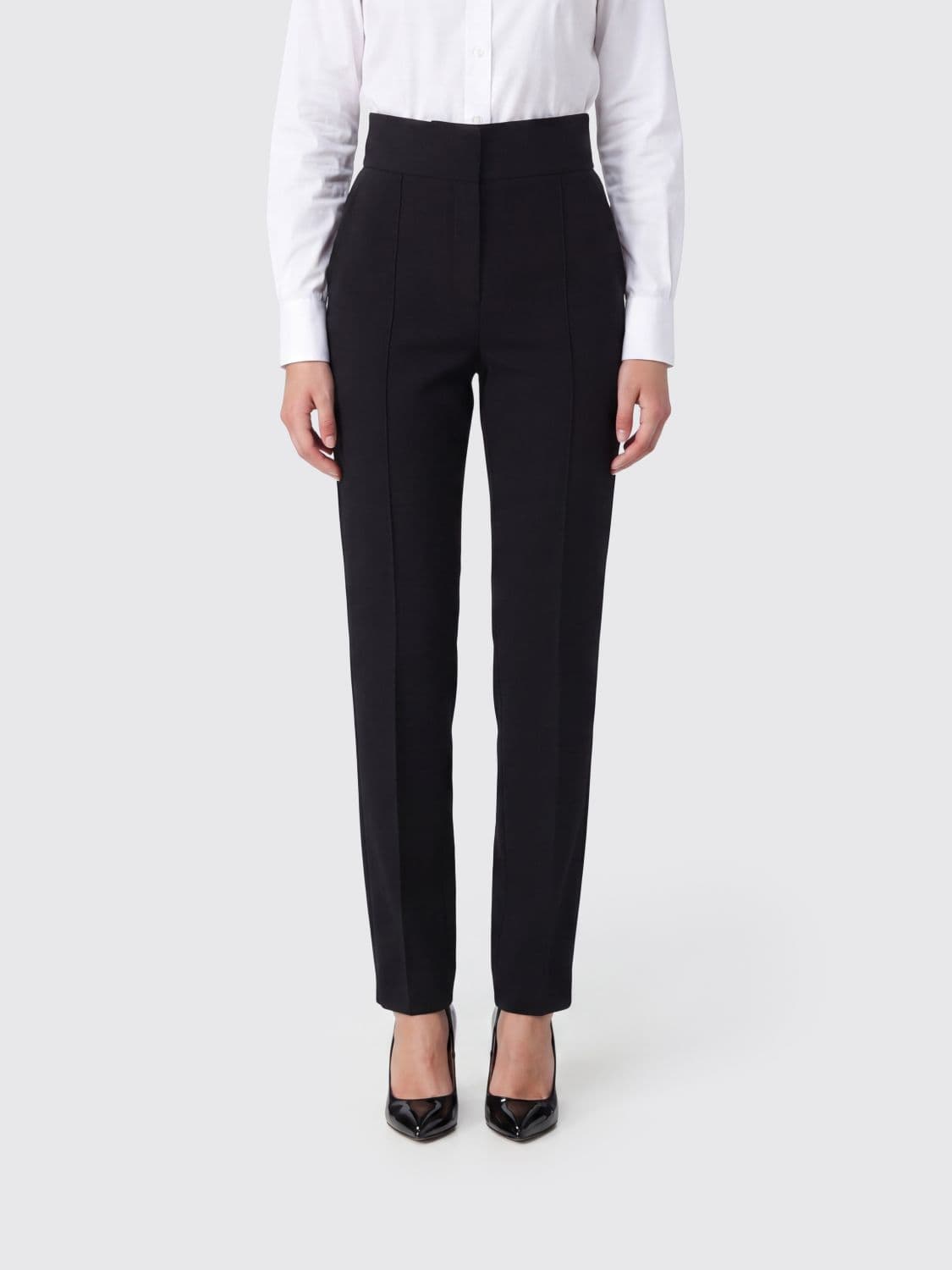 Elisabetta Franchi High-Waisted Sartorial Skinny Trousers in Crêpe