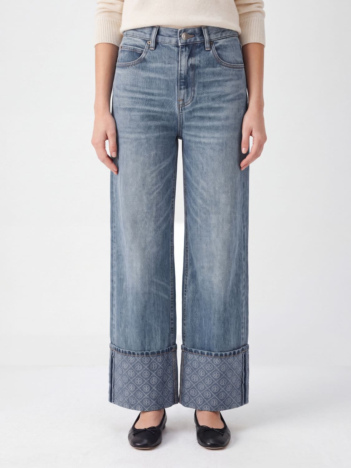 Tory Burch Jeans Woman color Denim
