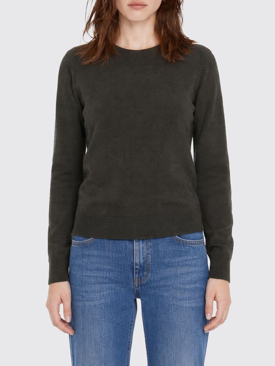 Barbour Slim Fit Wool and Cotton Blend Crew Neck Jumper with Patches