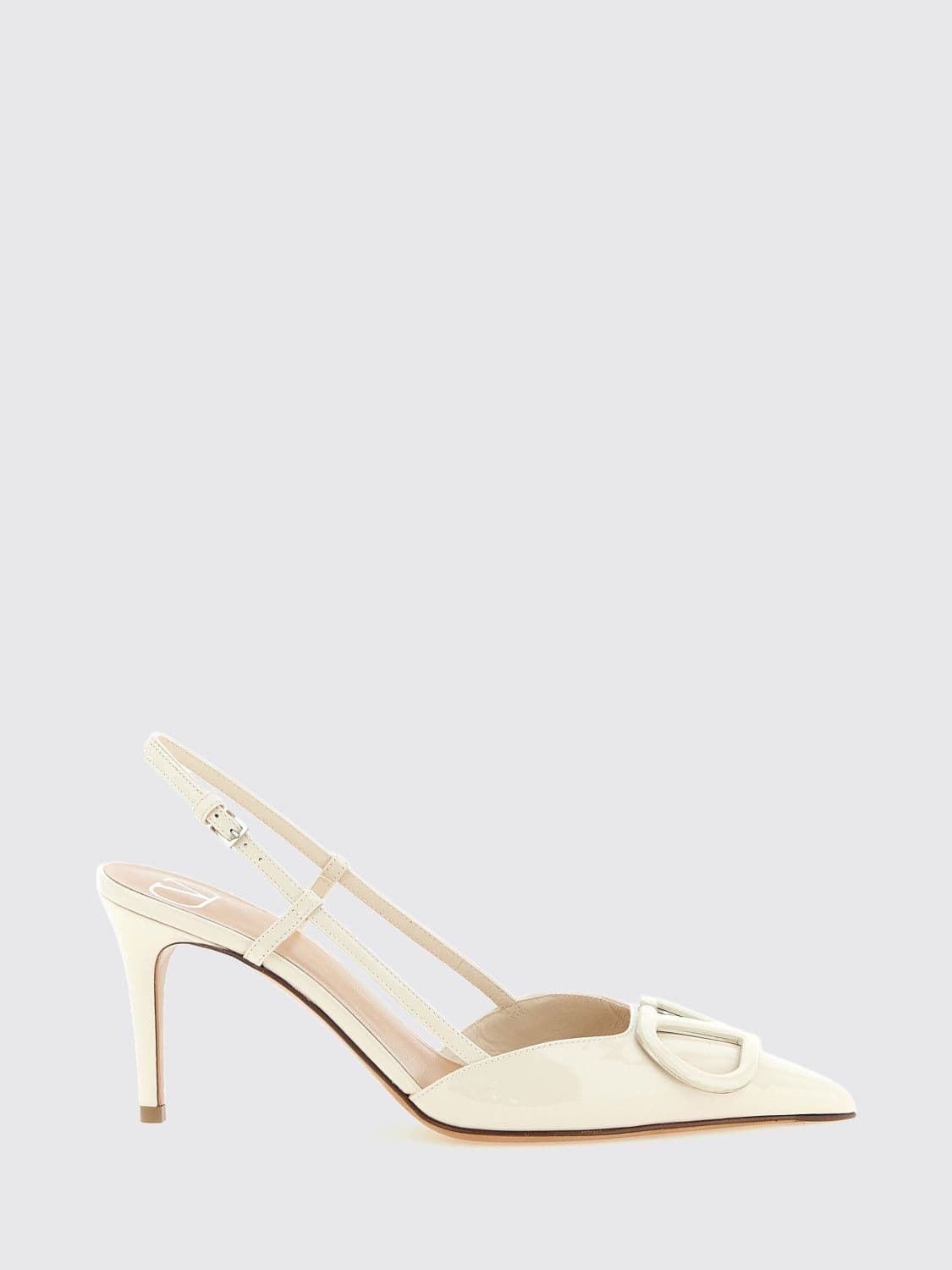 Valentino Garavani VLogo Signature Patent Leather Slingback Pumps with Stiletto Heel