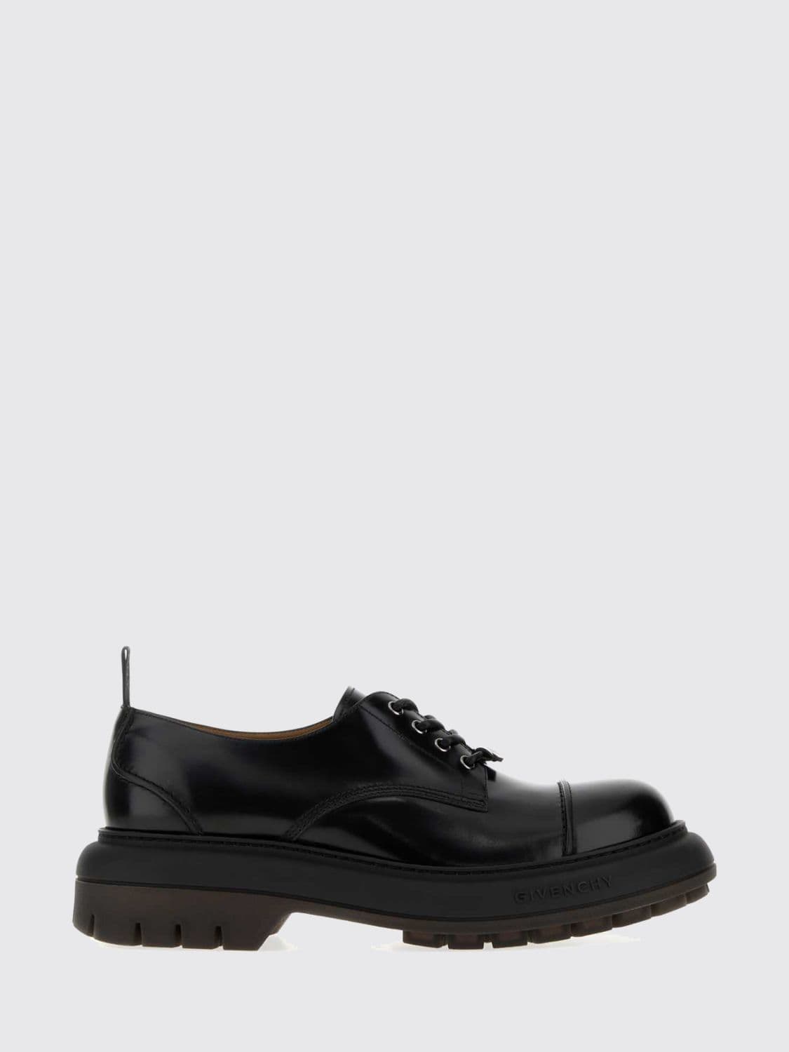 Givenchy Cargo Smooth Leather Derby Shoes with a Rubber Lug Sole