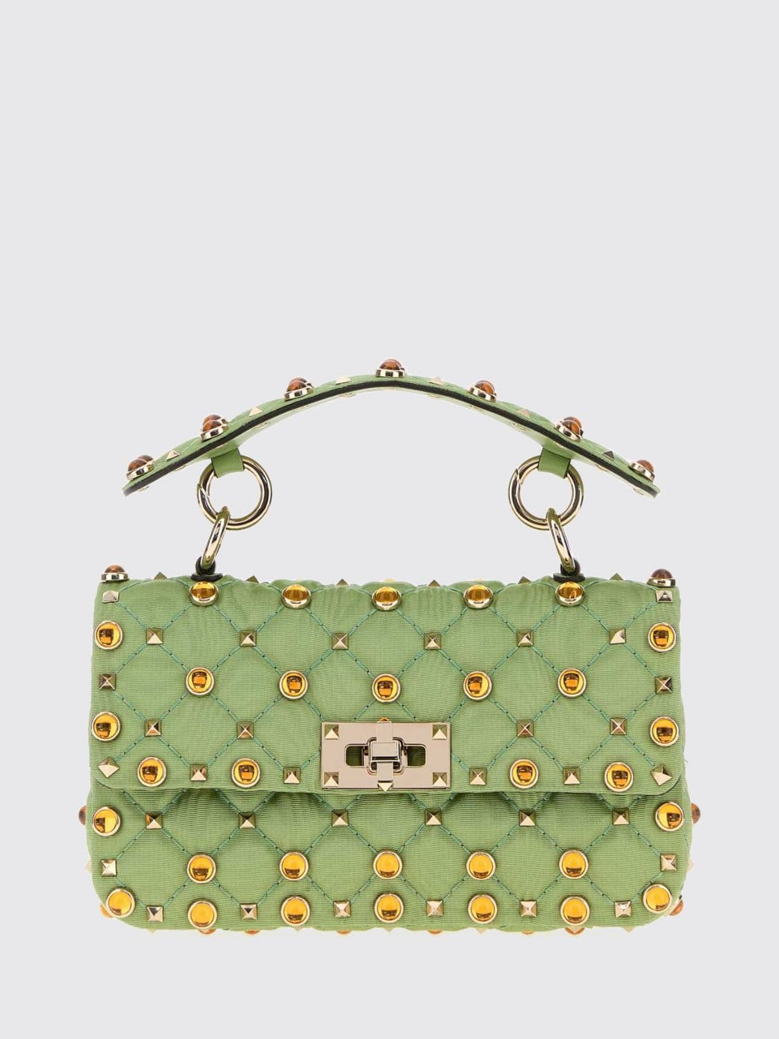 Valentino Garavani Rockstud Quilted Twill Mini Bag with Studs · OS